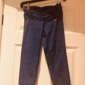 Striped capri with scrunchy waistband